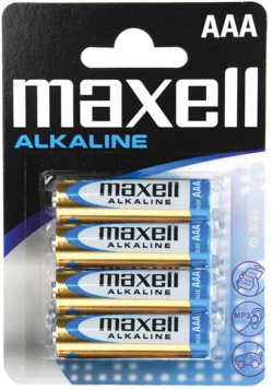 Алкална батерия MAXELL LR03 -4 бр. в опаковка- 1,5V