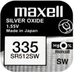 Бутонна батерия сребърна MAXELL SR512 SW -335  1.55V