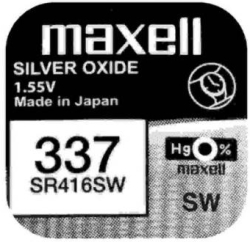 Батерия Бутонна батерия сребърна MAXELL SR416 SW 1.55V -337-   1.55V