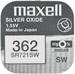 Бутонна батерия сребърна MAXELL SR721 SW  AG11-362- 1.55V