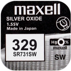 Батерия Бутонна батерия сребърна MAXELL SR731 SW - 329-, 1.55V
