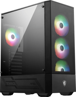 Кутия MSI MAG FORGE 112R, Mid Tower,Mid-Tower, ATX, M-ATX, ITX, 2x USB 3.2, Черен