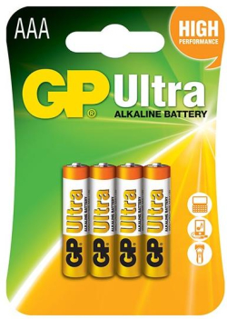 Батерия Алкална батерия GP ULTRA LR03 AAA -4 бр. в опаковка- блистер 1.5V GP,GP24AU