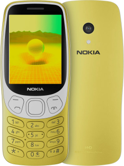 Смартфон Nokia 3210 2024, 2.4'' TFT, 64MB, 128GB, 2 MP, FM радио, Type-C, 1450 mAh, Златист