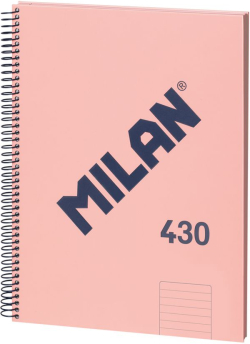 Канцеларски продукт Milan Тетрадка 1918, А4, широки редове, твърда корица, със спирала, 80 листа