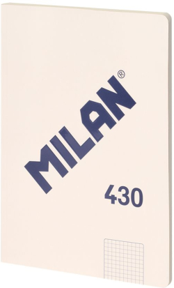 Канцеларски продукт Milan Тетрадка 1918, А4, малки квадратчета, картонена корица, 48 листа, бежова