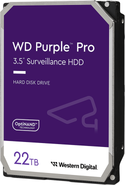 Хард диск / SSD HDD Video Surveillance WD Purple Pro 22TB CMR, 3.5'', 512MB, 7200 RPM, SATA 6Gbps