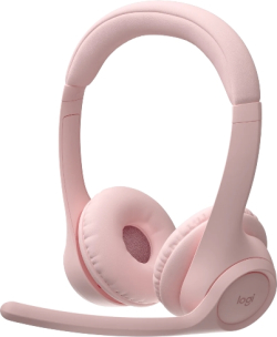 Слушалки Logitech Zone 300, Микрофон, USB-C, 96 dB-1kHz, Дължина на кабел 1m, Розов