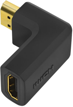 Кабел/адаптер Adapter HDMI M-F, 90 degrees 4K-30, LogiLink AH0005