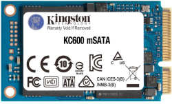 Хард диск / SSD Kingston KC600, 1 TB, mSATA, 550 MB/s, mSATA 6Gb/s, 3D NAND TLC