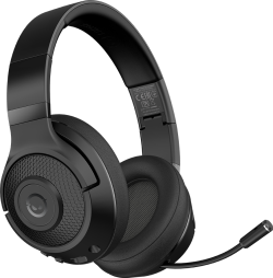 Слушалки LORGAR Noah 500, 1000mAh, BT 5.3, 1x 3.5 мм жак, Mикрофон, 92dB, 40мм, Черен