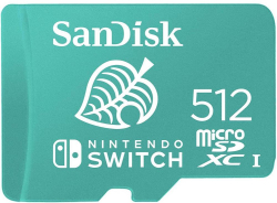 SD/флаш карта SanDisk for Nintendo Switch, microSDXC, UHS-I, 512GB, 100MB-s, Зелен