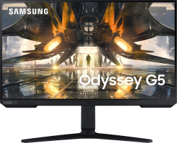 Монитор Samsung Odyssey G50A, 27" QHD, IPS, 165 Hz, 1 ms, 350 cd/m2, HDMI, DP, 16:9, Черен