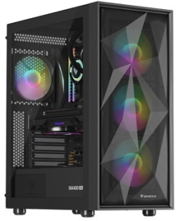 Кутия Genesis PC Case DIAXID 605 RGB Mini Tower Window, Black