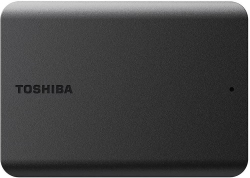 Хард диск / SSD Toshiba Canvio Basics 2022, 4TB, 2,5", 5000 MB/s, USB 3.2, МАС ОС, Windows, Черен