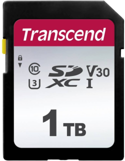 SD/флаш карта Transcend SDC300S, 1TB, 100 MB/s, 85 MB/s , UHS-I U3, UHS-I U1, SDXC, Черен