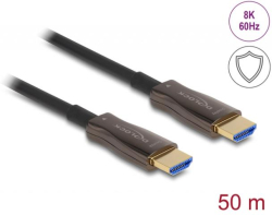 Кабел/адаптер Оптичен кабел Delock, HDMI 8K, 60Hz, 48Gbps, 50 m