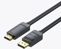 Кабел/адаптер Vention кабел Cable DisplayPort to HDMI 3.0m - 4K, Gold Plated - HFOBI