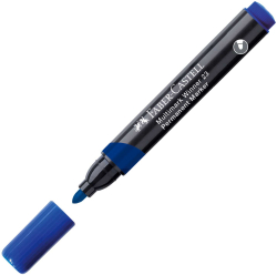 Канцеларски продукт Faber-Castell Перманентен маркер 23, объл, син