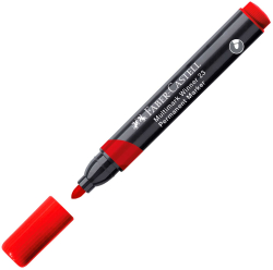Канцеларски продукт Faber-Castell Перманентен маркер 23, объл, червен