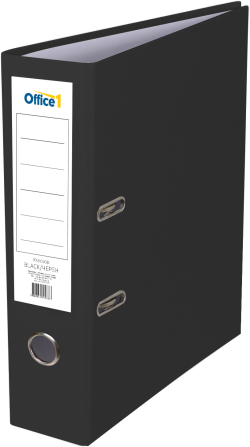 Канцеларски продукт Office 1 Класьор, 8 cm, PP, без метален кант, черен