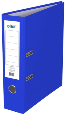 Канцеларски продукт Office 1 Класьор, 8 cm, PP, без метален кант, син