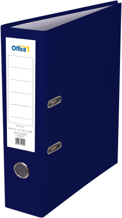 Канцеларски продукт Office 1 Класьор, 8 cm, PP, без метален кант, тъмносин