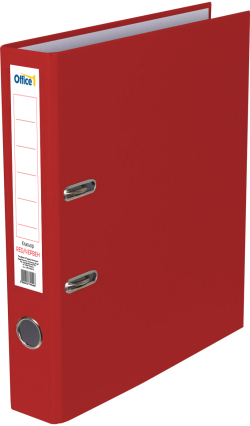 Канцеларски продукт Office 1 Класьор, 5 cm, PP, без метален кант, червен