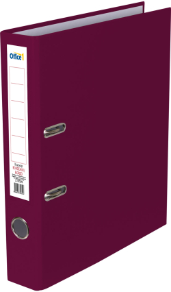 Канцеларски продукт Office 1 Класьор, 5 cm, PP, без метален кант, бордо