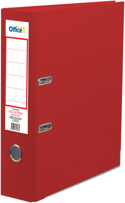 Office 1 Класьор, 8 cm, PP, с метален кант, червен на най-ниска цени