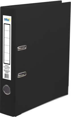 Канцеларски продукт Office 1 Класьор, 5 cm, PP, с метален кант, черен