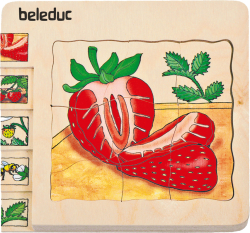 Продукт Beleduc Пъзел Ягода, на слоеве, дървен