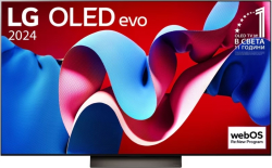 Телевизор LG OLED55C41LA, 55" 4K UHD, OLED, 144Hz, ThinQ AI, Dolby, Wi-Fi, Bluetooth, Черен