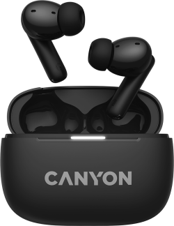 Слушалки CANYON headset OnGo TWS-10 ANC+ENC Black