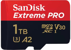 SD/флаш карта Карта памет SANDISK Extreme PRO microSDXC, 1TB, 140 MB-s с адаптер до SD