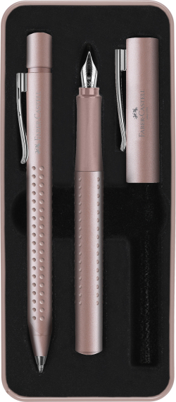 Канцеларски продукт Faber-Castell Писалка и химикалка Grip 2011, M, бледорозови