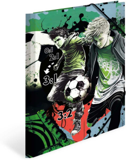 Канцеларски продукт Herma Папка Street Soccer, картонена, с ластик, A4, футбол