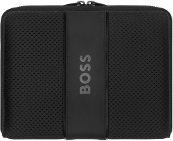 Hugo Boss Папка Arche, A5, с цип, Черен