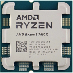 Процесор AMD Ryzen 5 7600X, 6C-12T, AM5, 4.70-5.30 GHz, 32MB cache, 105 W