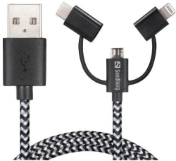 Lightning MicroUSB USB-C кабел | 1м