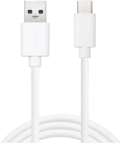 USB-C 3.1 към USB-A 3.0 кабел | Бял | 2м