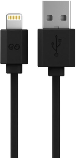 Кабел/адаптер Lightning към USB кабел за зареждане и синхронизиране | черен  на най-ниска цени