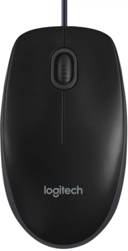 МИШКА LOGITECH B100 - Жична - Черна - PN 910-003357