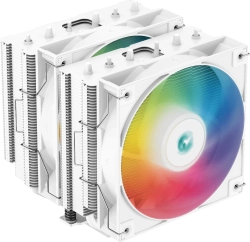 Охладител за процесор DeepCool CPU Cooler AG620 White - Addressable RGB, Dual-Tower, LGA1700-AM5