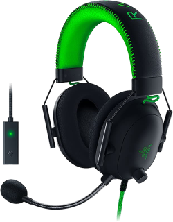 Слушалки Razer BlackShark V2, С кабел 1.8 m, 50 mm, 100 dB, 32 Ω, 12Hz-28kHz, Черен