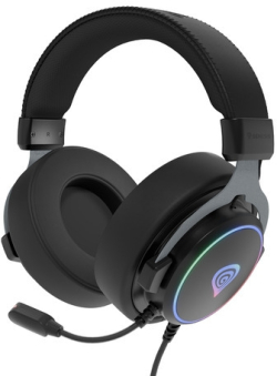 Слушалки Genesis Headset Neon 764 with microphone, RGB illumination, USB, Black