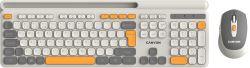Клавиатура CANYON HSET-W5 EN Keyboard+Mouse AAA+AA Wireless Beige