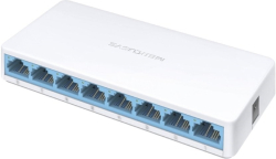 Комутатор/Суич MERCUSYS MS108, 8x 10/100 Ethernet, 802.3, 802.3u, 802.3x, 1.6 Gbps, Plug and Play