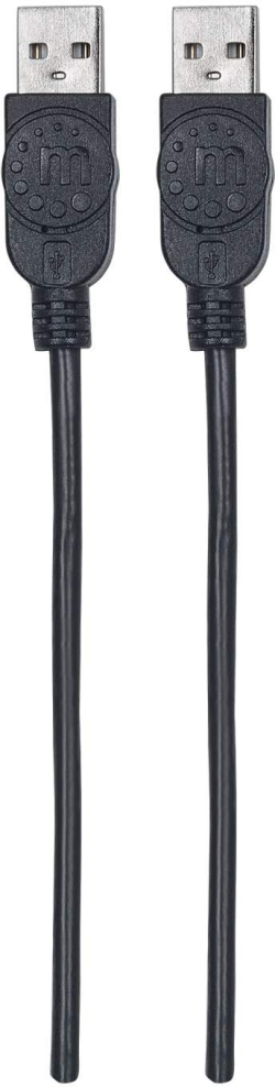 MANHATTAN 353915 :: Кабел USB 2.0 Type A-M към USB Type A-M, черен, 3.0 м