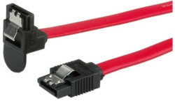 ROLINE 11.03.1565 :: ROLINE SATA 6.0 Gbit-s кабел, ъглов, с щипки, 1.0 м